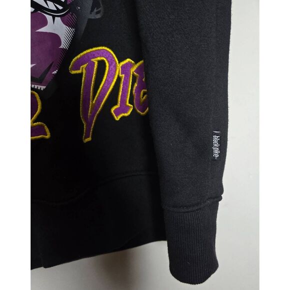 Black Pike LEGENDS NEVER DIE Juice Wrld Embroidered Black Sweatshirt Size Medium - Picture 3 of 7